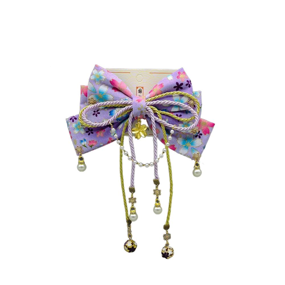 Retro Kimono Barrettes Japanese Style Bowknot Hair Clip Exquisite Side Clip  Lolita