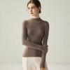 Women's Seamless 100% Wool Slim Fit Long-Sleeve Knitwear, Half-High Neck Base Layer - 2026 Style.