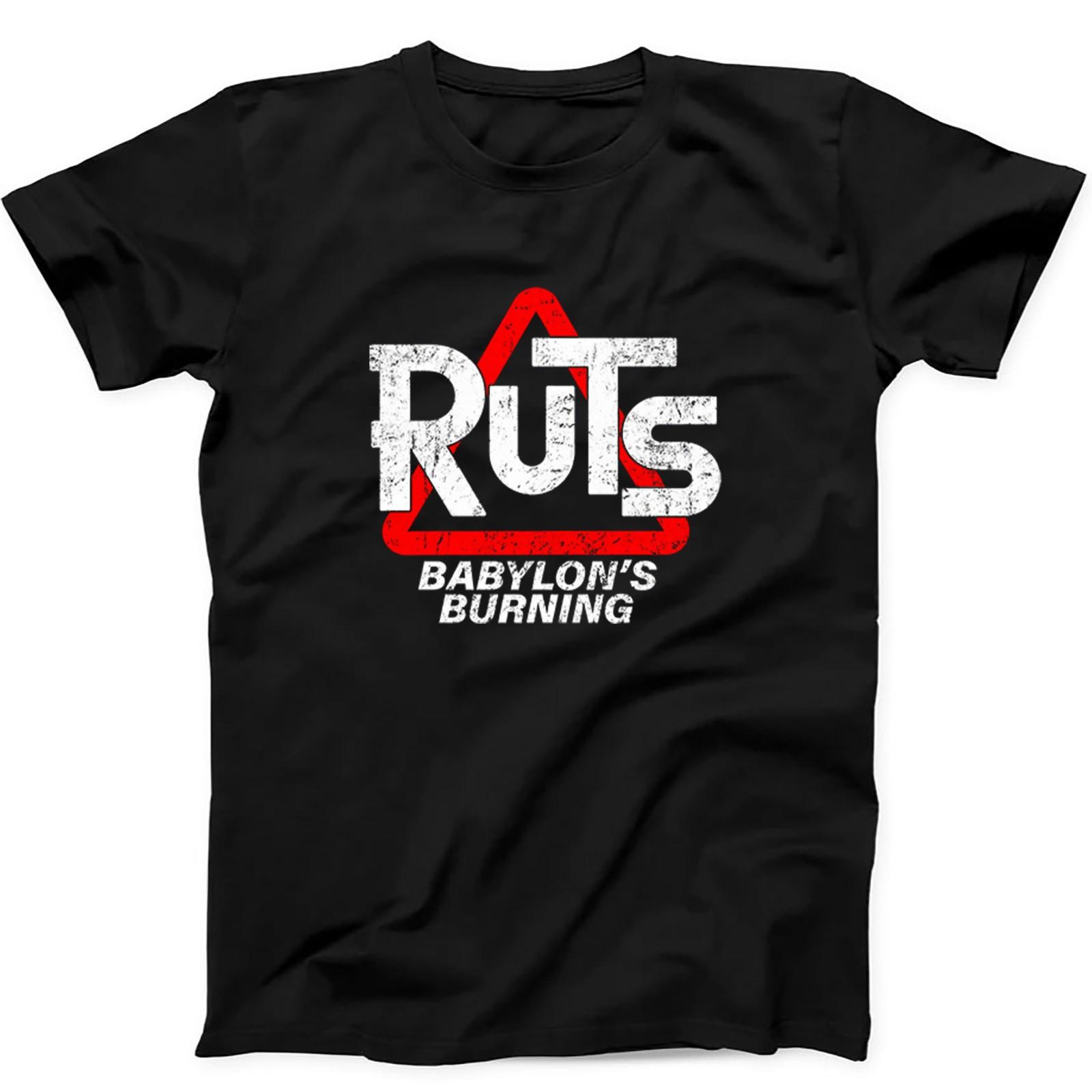 The Ruts Babylon s Burning Punk Rock Music Tee Black T Shirt 600 XXL