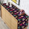 Horror Halloween Skull Table Runner Ethnic Mexico Flower Table Runner Day of The Dead Kitchen Dining Tablecloth Table