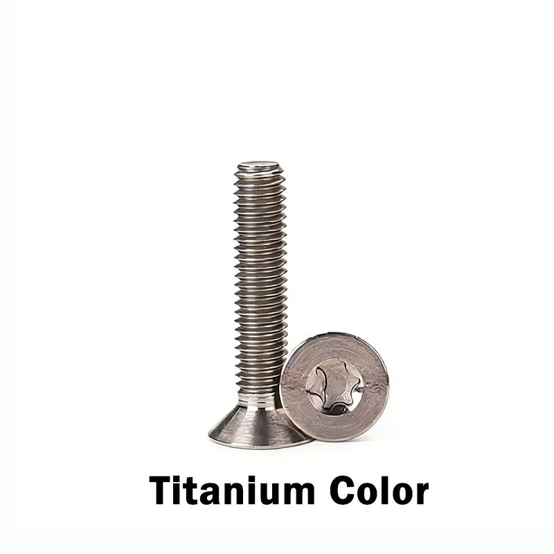1 sztuka Śruba z łbem stożkowym płaskim ze stopu tytanu TC4 Torx M3 M4 M5 M6 do akcesoriów do modyfikacji motocykli elektrycznych rowerów