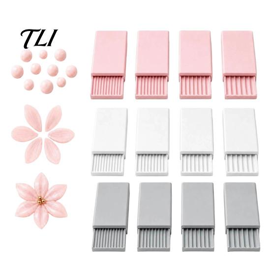 Small Precision Clay Molds 4Pcs 3D Print Gel Ball Maker Tools, Nail Art Bead Roller for Flowers, Polymer Mold 2/3/4/5 Mm Sphere Shaper