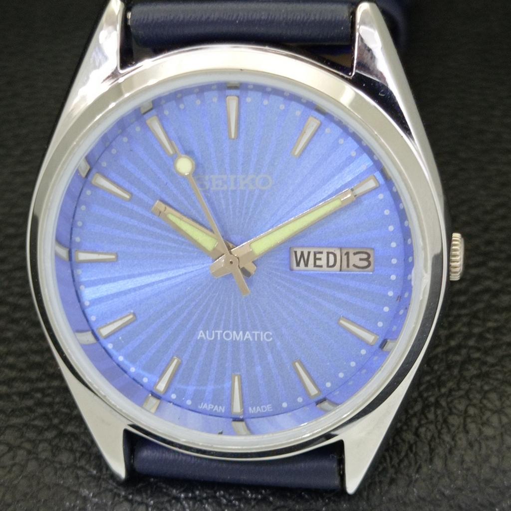 REFURBISHED SEIKO AUTOMATIC 6309A JAPAN MENS VINTAGE BLUE DIAL WATCH a701724-5