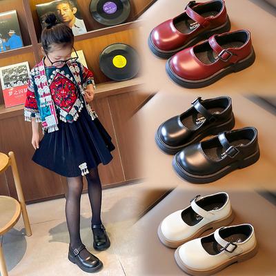 Nouvelles Chaussures de Princesse à la Mode Style Coréen pour Petites Filles Résistantes à l'Usure Semelle Souple Chaussures Mary Jane