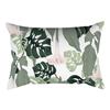 Home Flower and Green Plant Rectangular Waist Pillowcase, Peach Skin Velvet Digital Printed Throw Pillow, Office Waist Cushion Cover