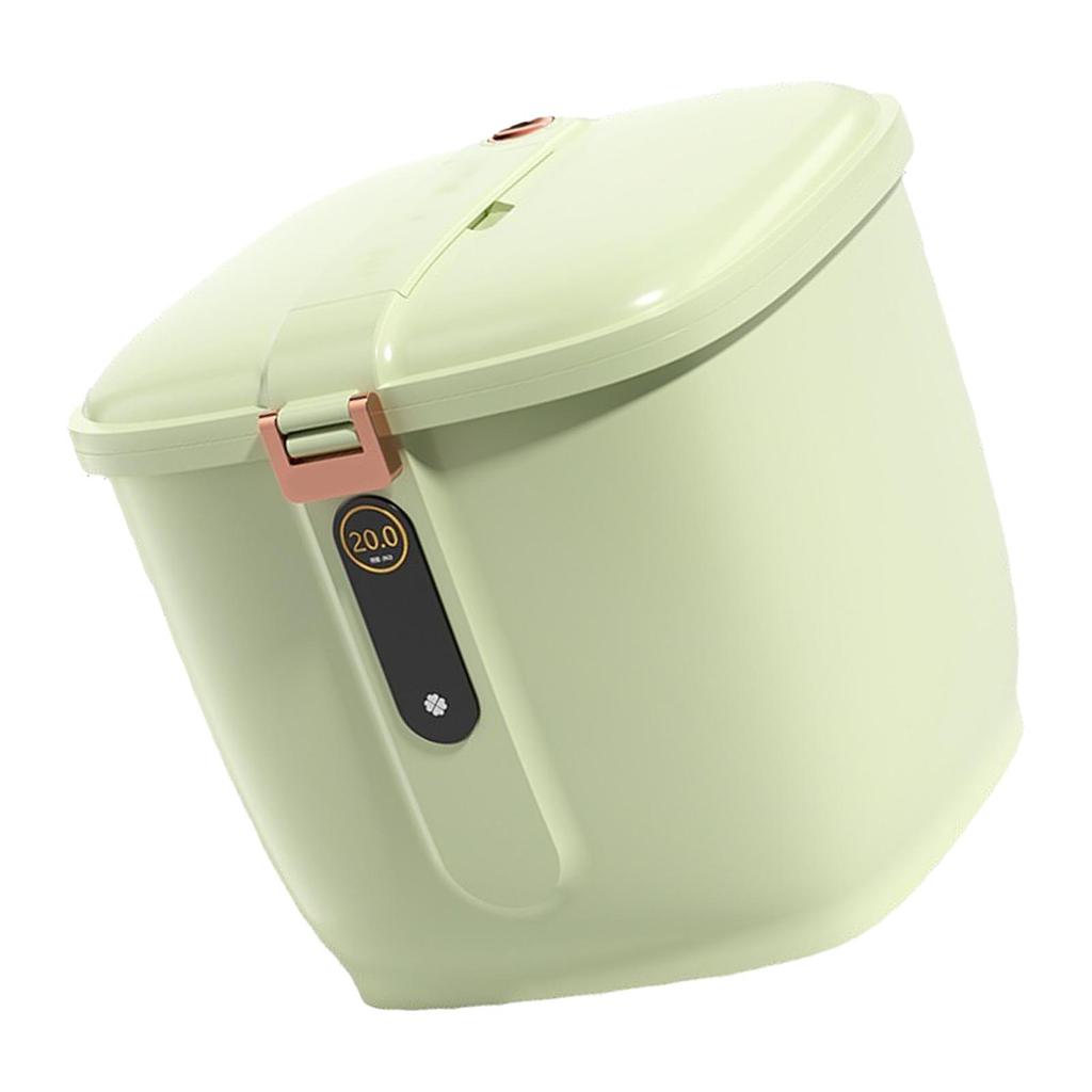 Rice Storage Container Large Capacity Airtight Sealed Kitchen Grain Dispenser Storage Bucket Green