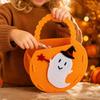 Kids Halloween Pumpkin Candy Bag Gift Bag with Handles 3D Design