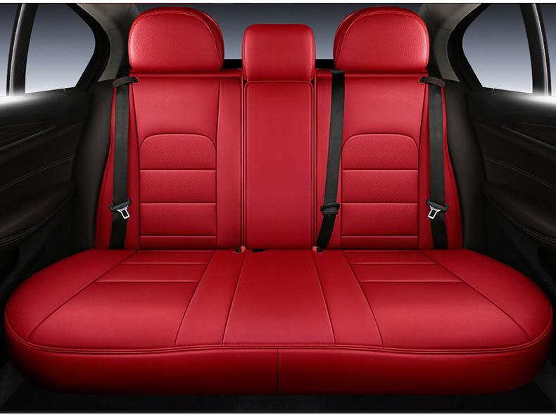 Genuine Leather Car Seat Cushion for 2015-2016 Ford Hatchback/Sedan - Full Wrap Design