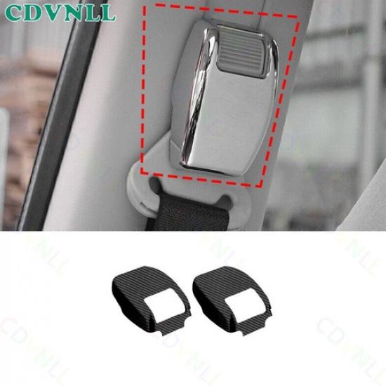 Seat Belt Buckle Adjust Frame For Jeep Patriot Compass 2011-16 ABS Carbon Fiber