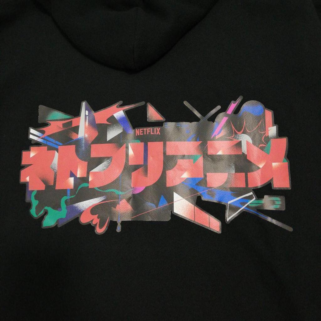 [USED] Netflix Anime Hoodie, Black, Sweatshirt, Size M