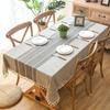 Modern Minimalist Cotton Linen Blend Tablecloth Dining Table Coffee Decorative Rectangular Cover