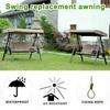 164CM 3 Seater Garden Swing Cushion 4Colors Waterproof Dustproof Chair Replacement Canopy Spare Fabric Cover Dust Covers