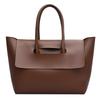 Large Capacity A4 Tote Horizontal Business Shoulder Stylish Tote Bag [Magno] Women's Bag, Bag, Bag, Commuting, School, (Dark Brown)