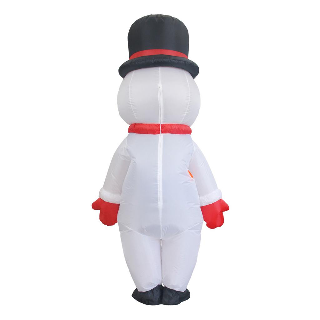 Inflatable Christmas Snowman Costume Funny Clothes Christmas Snowman Costume Air Blow-Up Suit Holiday Party Cosplay Costume
