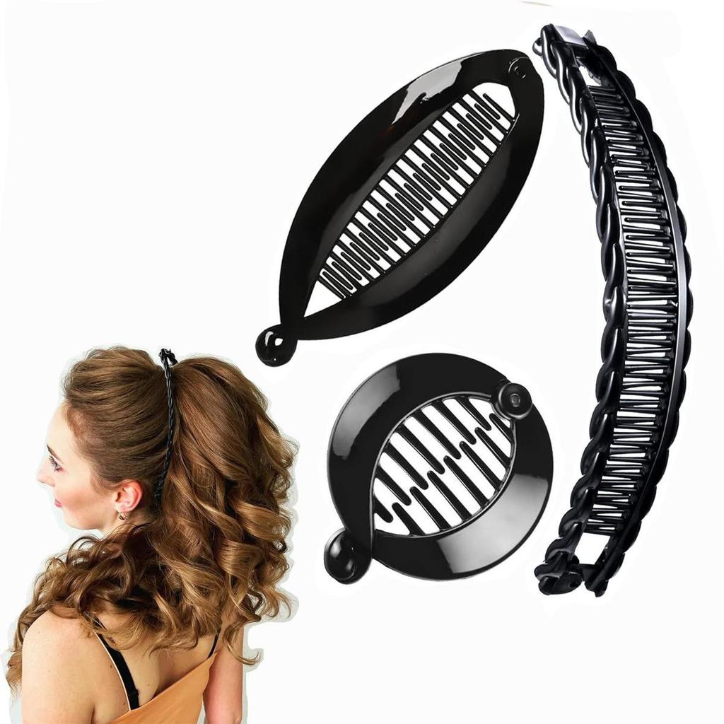 European & American Fashion Hairpin Set: Banana, Updo, Fish, Ponytail Clips & Insert Comb Hair Accessories