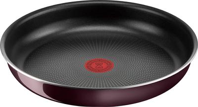 Tefal L43906 Bratpfanne mit abnehmbarem Griff für Gasfeuer, schadstofffrei, Neo Vintage Bordeaux Intense Bratbraun, 28 cm, nur