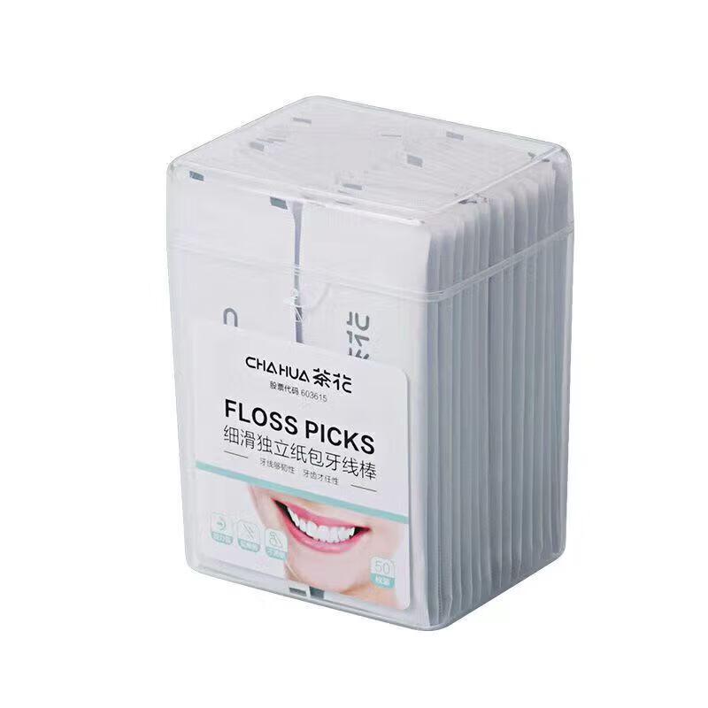 CHAHUA Smooth Individually Wrapped Dental Floss Picks (50 Count)