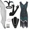 Hot Sale Vintage Sequins Tassel Dress Prom Evening Dress Accessories Set