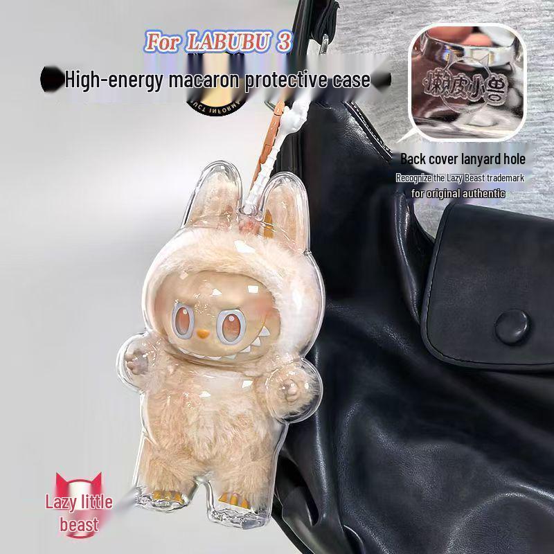Labubu Third Gen High-Energy Front Protective Case for Kids Strolling - Upgraded, Trendy, and Dustproof.