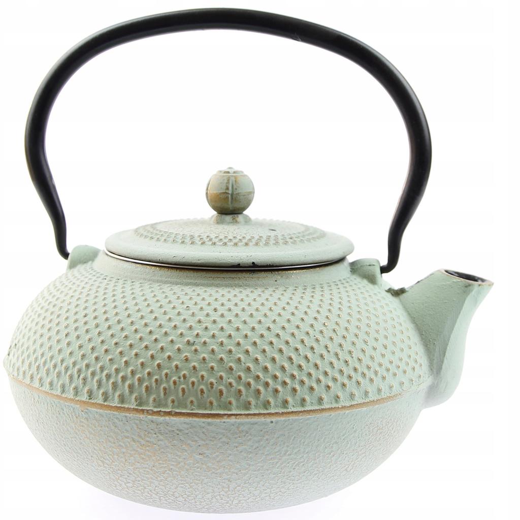 CAST IRON KETTLE 1.5L TEA POT WITH TEA INFUSER + 4x CUPS WARMER