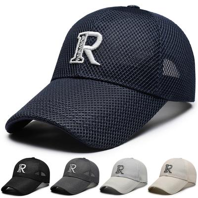 Letter Embroidered Breathable Baseball Cap Men's Summer Sunscreen Outdoor Cap