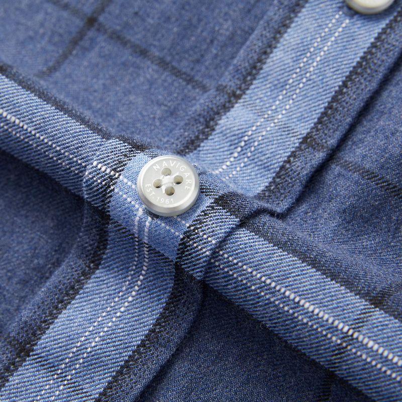 Navigare Herr Långärmad Rutig Skjorta