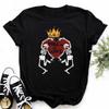 Maycaur New Finger Heart T Shirt Women Tops Korean Ulzzang Graphic Tees Women Fashion Women's T Shirts 90s Girls Black Shirt