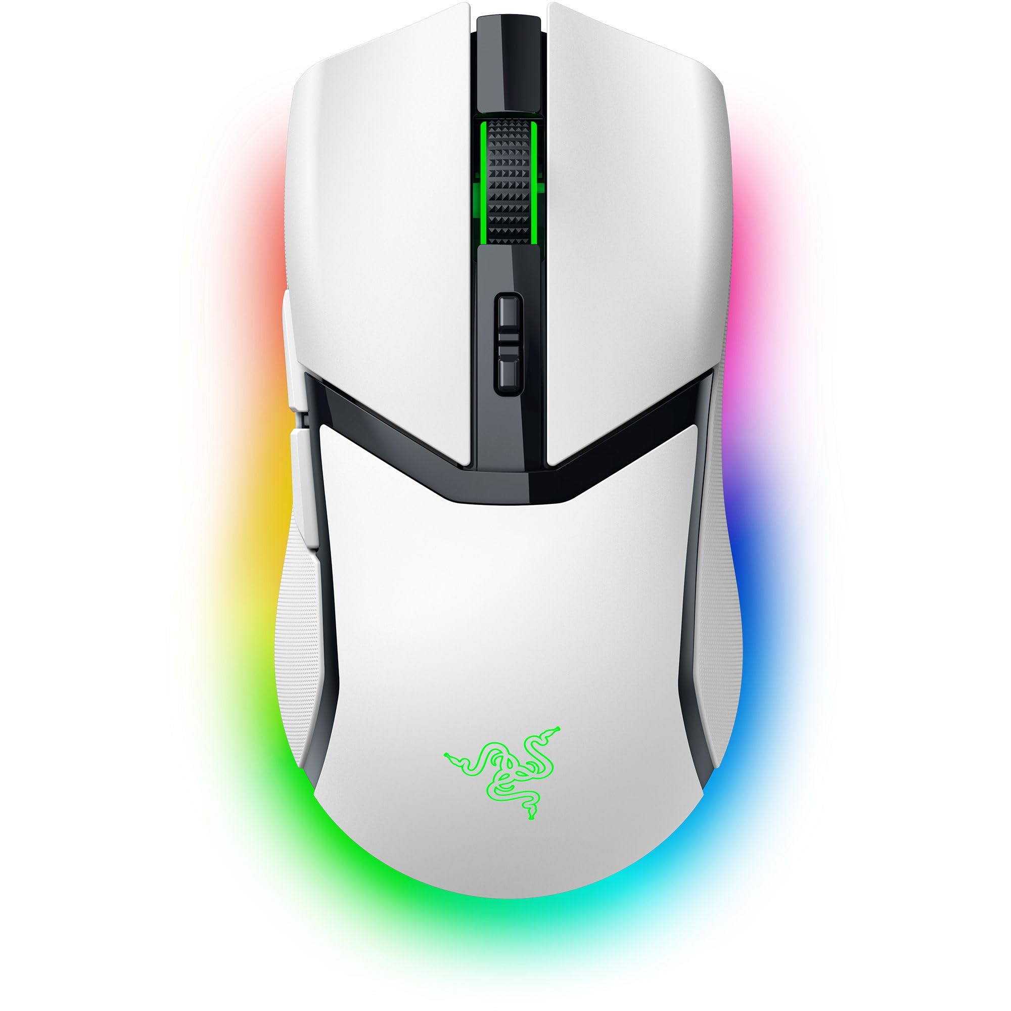

Razer Cobra Pro (Біле видання) - Компактна бездротова ігрова миша з захопливим підсвічуванням та ідеальною посадкою для кігтьового та кінчикового хвату.