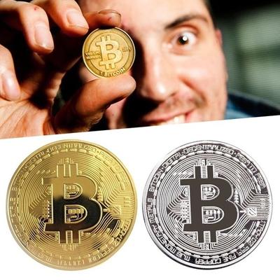 1x umělecká kolekce BTC mincí Bitcoinové mince pozlacené fyzické sběratelské dárky