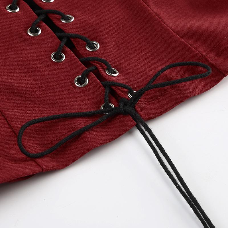 Color Block Lace-Up Slimming Camisole - Chic Pure Desire Top