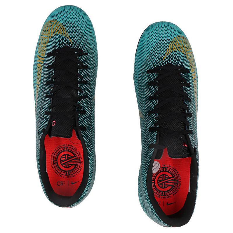 Nike Summer Assassin 12 CR7 Cristiano Ronaldo Non-Slip Durable Soccer Shoes Men Soccer Shoes Cyan AQ0336-390