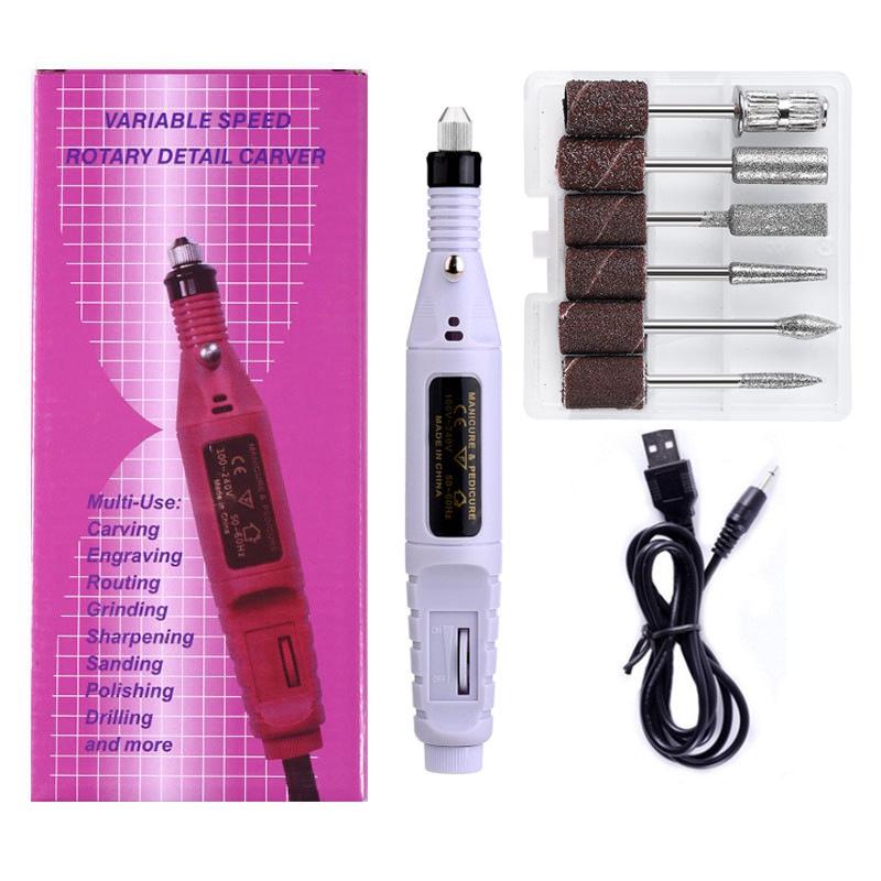 Portable Electric Nail Grinder Set - Mini Manicure Tool Kit