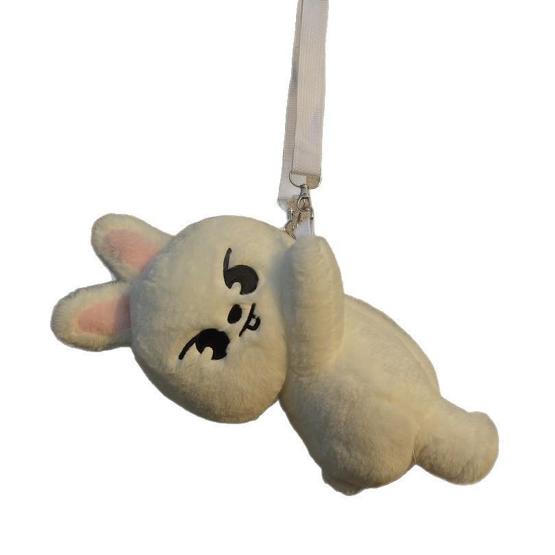 Wolf Bear Foxes Duck Cartoon Animal Plush Toy Crossbody Bag Backpack Doll Birthday Gift