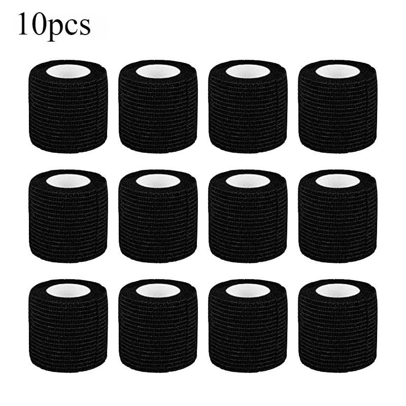 5/10/20 Black Tattoo Grip Bandage Cover Wraps Tapes Nonwoven Waterproof Self Adhesive Finger Protection Tattoo Accessories