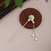 New Chinese Style Ethnic Style Retro Ping An Buckle Cheongsam Hair Ornaments Dripping Oil Flowers Butterfly Tassel Step Shaking Ancient Style Hairpin