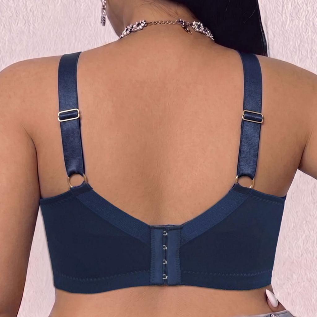 Plus Size Sexy Lace Trim Underwire Push‑Up Women Bra Brassiere Lingerie