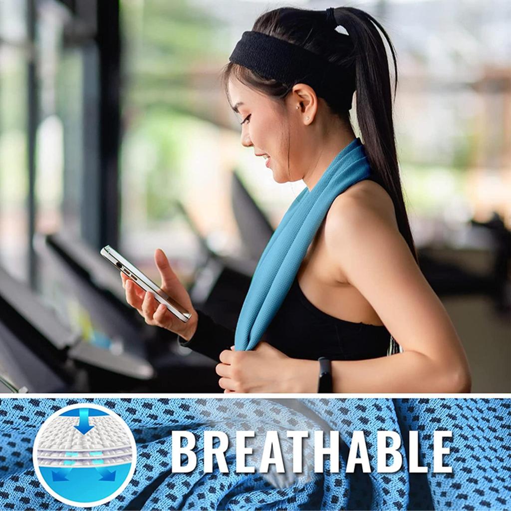 Cooling Towel Instant Relief Microfiber Cool Towels Chilling Neck Wrap Ice Cold Rags for Sports Fitness Camping Cycling Hiking