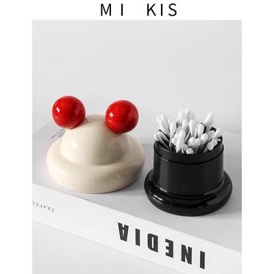 Personalized and Cute Cotton Swab Tube Creative Home Toothpick Box Desktop Dental Floss Storage Box Ornament INS Toothpick Can