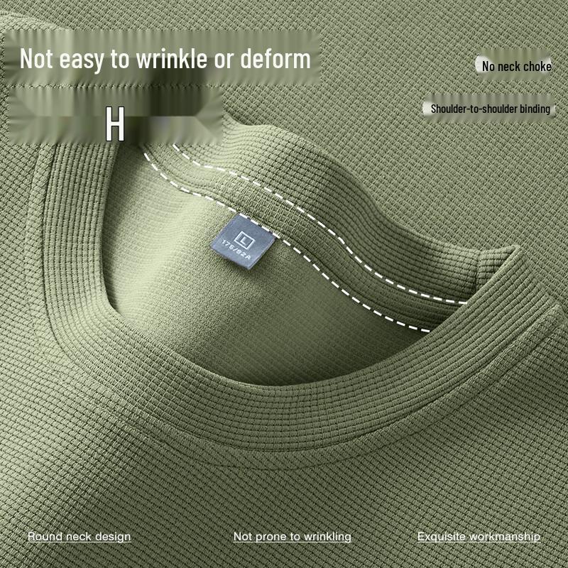 Baleno Men's Waffle Knit Long Sleeve Loose Fit T-Shirt