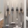 No-Punch Suction Mop & Broom Holder for Bathroom & Balcony