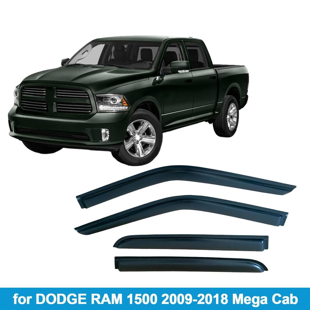 Dodge RAM 1500 2009-2018 Mega/Crew Cab Rain Shields