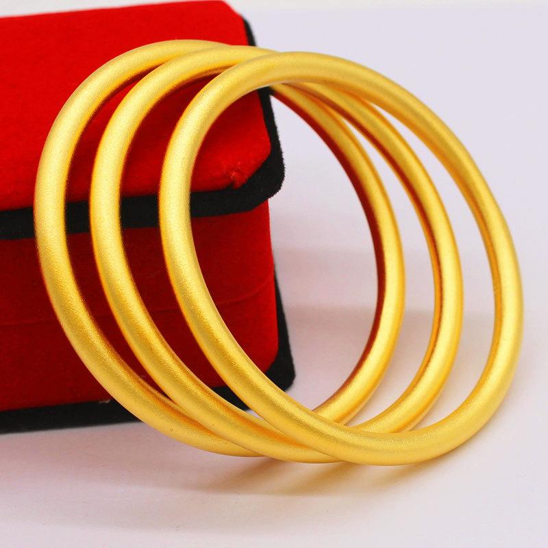 Braccialetti a Cerchio Placcati Oro per Donna Lucidi Semplici Braccialetti da Polso Gioielli da Matrimonio Regali