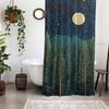 Moonlit Evergreen Forest Shower Curtain, Earthy Bathroom Decor, Serene Woodland Scene Home Decor, Bathroom Accent Autumn