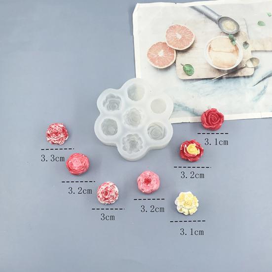 Flower Silicone Mold for Cake Chocolate Soap 3D Rose Handmade Candle Gypsum Mold Food-Grade Reusable Baking Tools