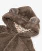 Afternoon Tea Living JQ98 Bear Boa Brown Poncho,