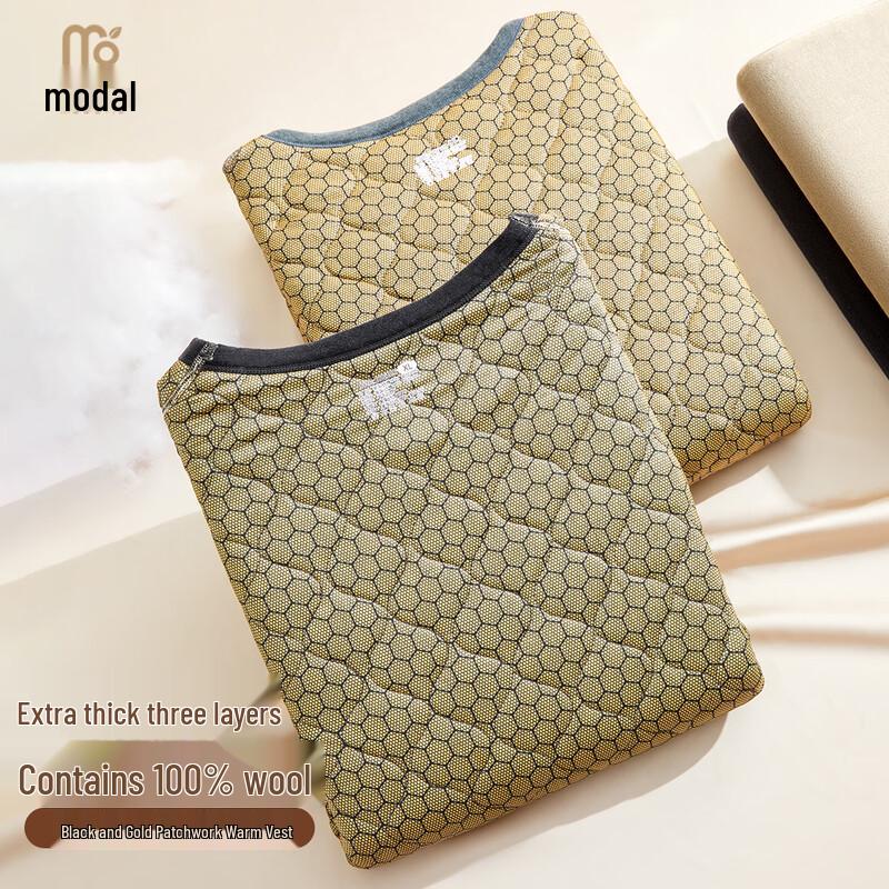 Herren Modal 100% Wolle Verdickte Warme Weste
