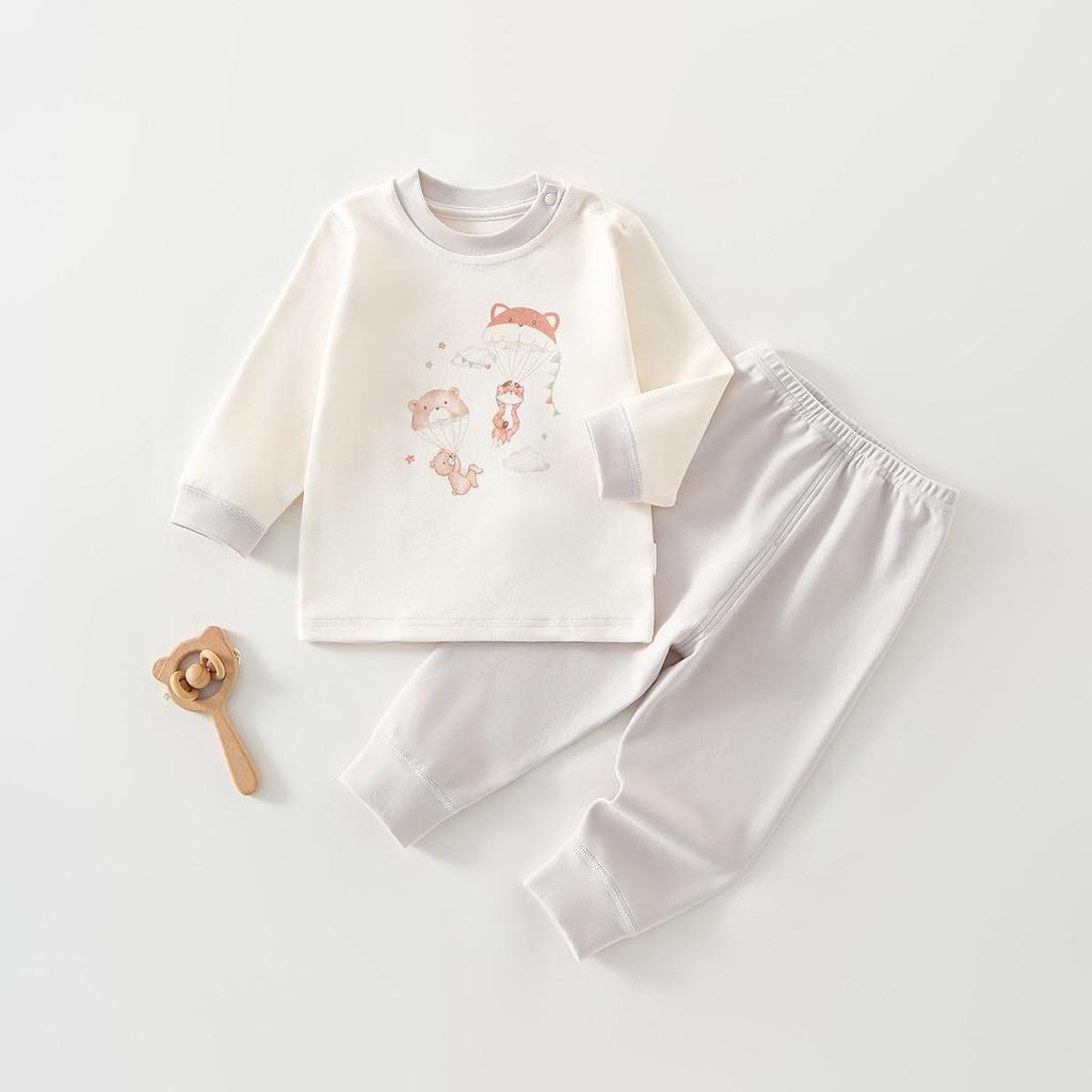 2026 Autumn Kids' Clothing Set: Cartoon Detachable Crotch Pants, Pure Cotton, Class A Quality for Boys and Girls