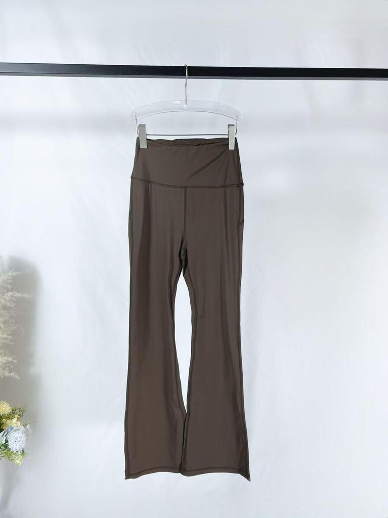 Calças de Yoga Flare de Cintura Super Alta para Mulheres Uarun - Alta Elasticidade, Leggings de Corrida com Sensação Nua