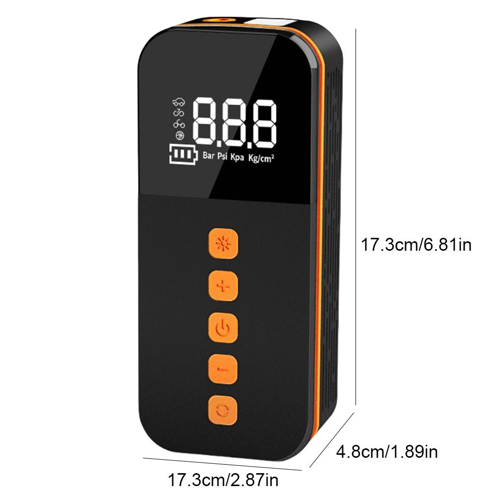150PSI Electric Car Air Compressor Intelligent Digital Display Cordless Tire Pump 1500mAh for Car Motorcycle Bike Tire Boat Ball