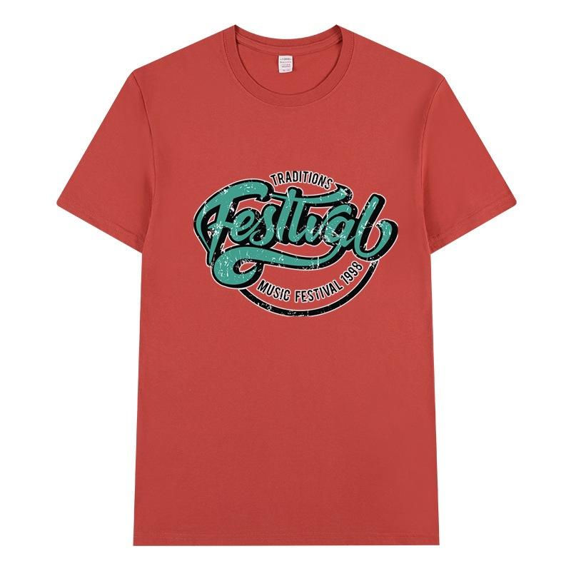 Kurzarm-T-Shirt für Männer und Frauen, lockerer Sommer, Rundhalsausschnitt, Buchstaben auf dem Unterhemd der Kleidung gedruckt